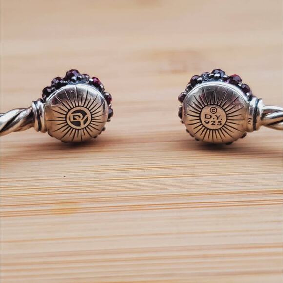David Yurman Garnet Berries Station Cable Sterling Silver Bracelet NWT - Picture 6 of 8